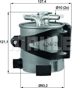 MAHLE KLH 44/25 - Топливный фильтр unicars.by