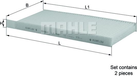 MAHLE LA 468/S - Фильтр воздуха в салоне unicars.by