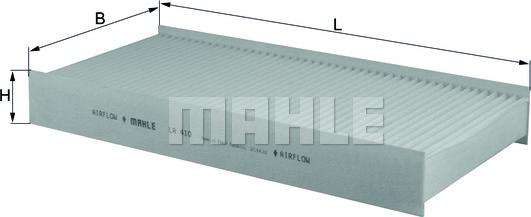 MAHLE LA 410 - Фильтр воздуха в салоне unicars.by