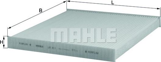 MAHLE LA 411 - Фильтр воздуха в салоне unicars.by