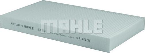 MAHLE LA 56 - Фильтр воздуха в салоне unicars.by