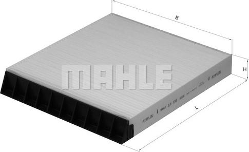 MAHLE LA 134 - Фильтр воздуха в салоне unicars.by