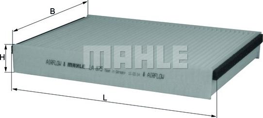 MAHLE LA 875 - Фильтр воздуха в салоне unicars.by