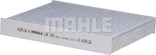 MAHLE LAK 345 - Фильтр воздуха в салоне unicars.by