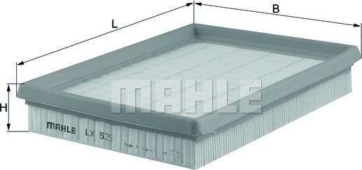 MAHLE LX 525 - Воздушный фильтр, двигатель unicars.by