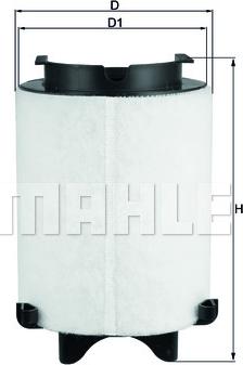 MAHLE LX 1566/1 - Воздушный фильтр, двигатель unicars.by