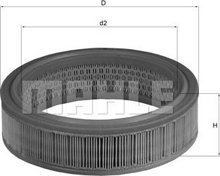 MAHLE LX 158 - Воздушный фильтр, двигатель unicars.by