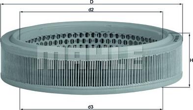 MAHLE LX 166 - Воздушный фильтр, двигатель unicars.by