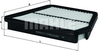 MAHLE LX 1840 - Воздушный фильтр, двигатель unicars.by