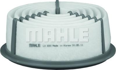 MAHLE LX 833 - Воздушный фильтр, двигатель unicars.by