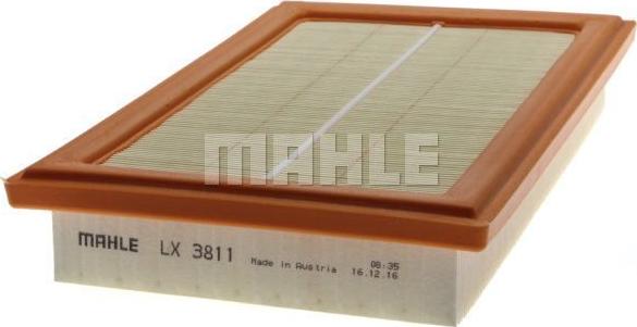 MAHLE LX 3811 - Воздушный фильтр, двигатель unicars.by