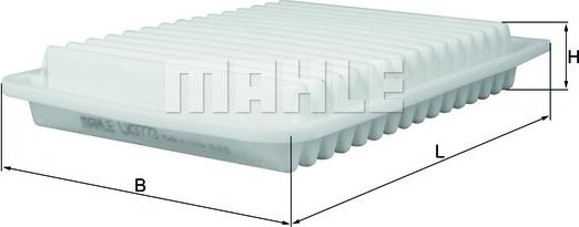 MAHLE LX 3773 - Воздушный фильтр, двигатель unicars.by