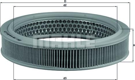 MAHLE LX 298 - Воздушный фильтр, двигатель unicars.by