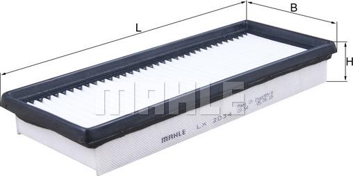 MAHLE LX 2034 - Воздушный фильтр, двигатель unicars.by