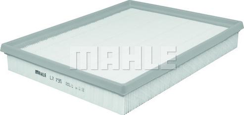 MAHLE LX 735 - Воздушный фильтр, двигатель unicars.by