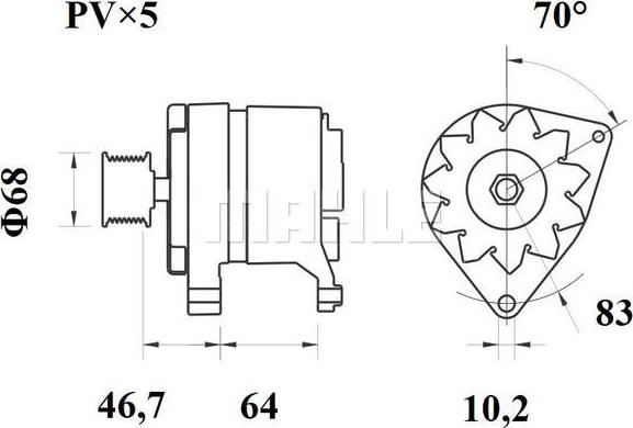 MAHLE MG 49 - Генератор unicars.by