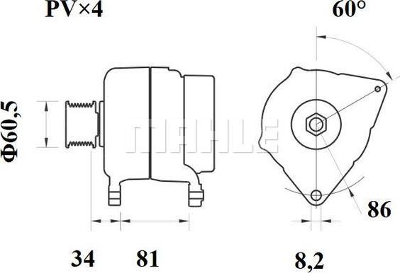 MAHLE MG 454 - Генератор unicars.by