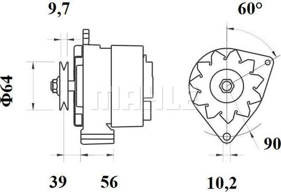 MAHLE MG 593 - Генератор unicars.by