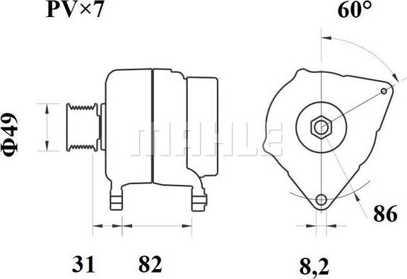 MAHLE MG 552 - Генератор unicars.by