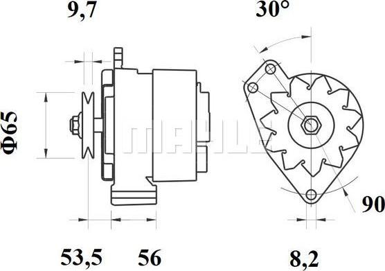 MAHLE MG 533 - Генератор unicars.by