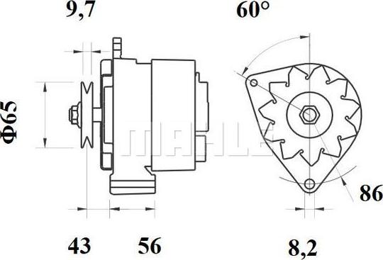 MAHLE MG 527 - Генератор unicars.by