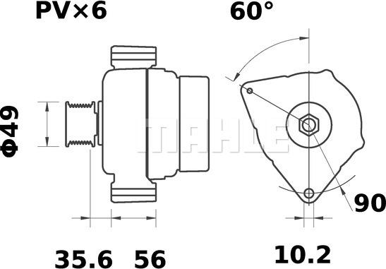 MAHLE MG 573 - Генератор unicars.by