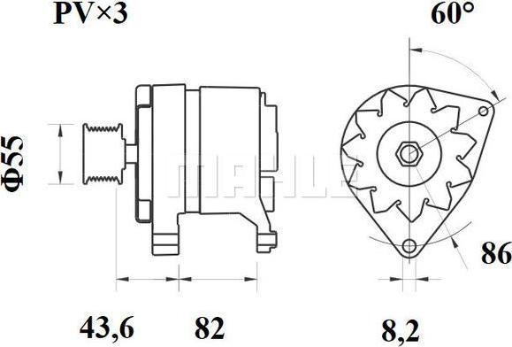 MAHLE MG 152 - Генератор unicars.by