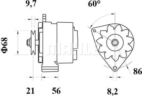 MAHLE MG 104 - Генератор unicars.by