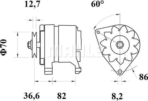 MAHLE MG 348 - Генератор unicars.by