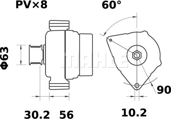 MAHLE MG 36 - Генератор unicars.by