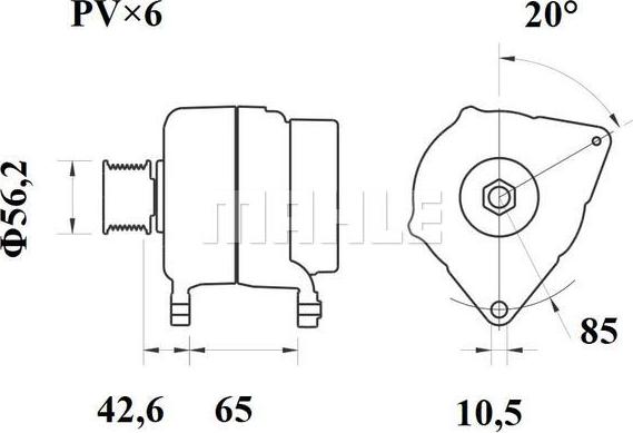 MAHLE MG 387 - Генератор unicars.by