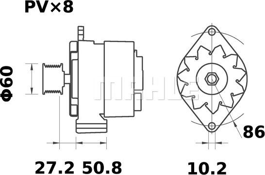 MAHLE MG 482 - Генератор unicars.by