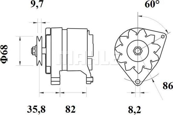 MAHLE MG 236 - Генератор unicars.by