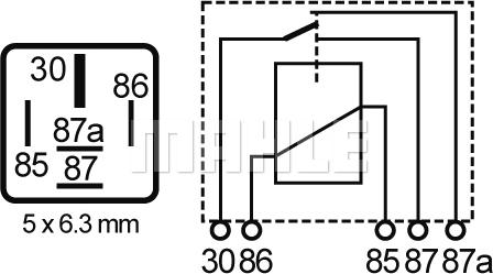 MAHLE MR 95 - Реле, рабочий ток unicars.by