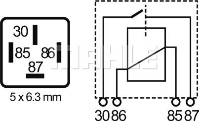 MAHLE MR 84 - Реле, рабочий ток unicars.by