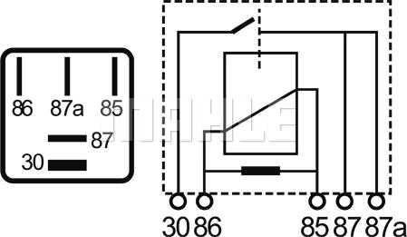 MAHLE MR 3 - Реле, рабочий ток unicars.by