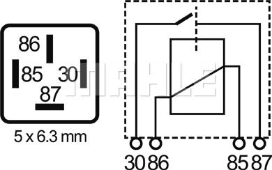 MAHLE MR 78 - Реле, рабочий ток unicars.by