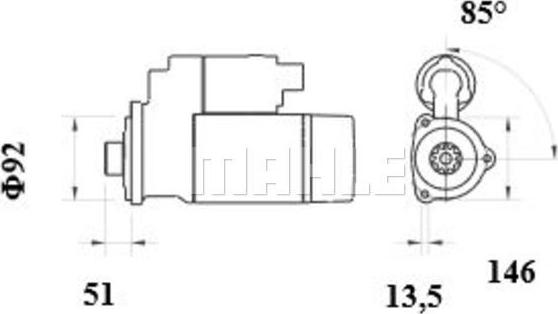 MAHLE MS 905 - Стартер unicars.by