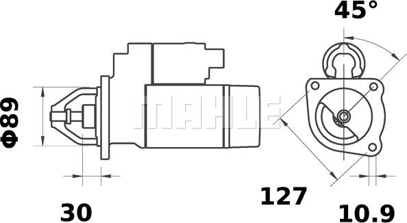 MAHLE MS 90 - Стартер unicars.by