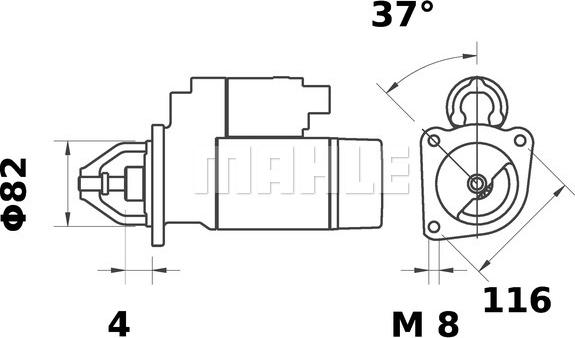 MAHLE MS 453 - Стартер unicars.by