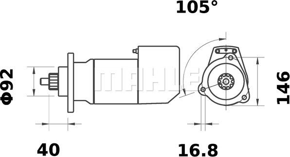 MAHLE MS 460 - Стартер unicars.by