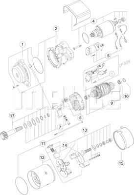 MAHLE MS 405 - Стартер unicars.by