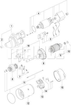 MAHLE MS 419 - Стартер unicars.by