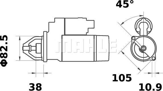 MAHLE MS 419 - Стартер unicars.by