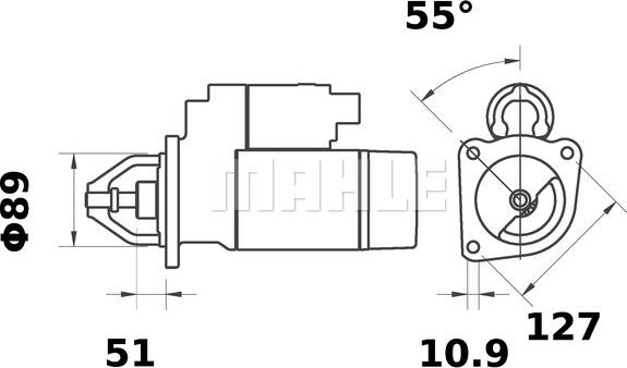 MAHLE MS 416 - Стартер unicars.by