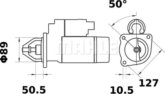 MAHLE MS 41 - Стартер unicars.by