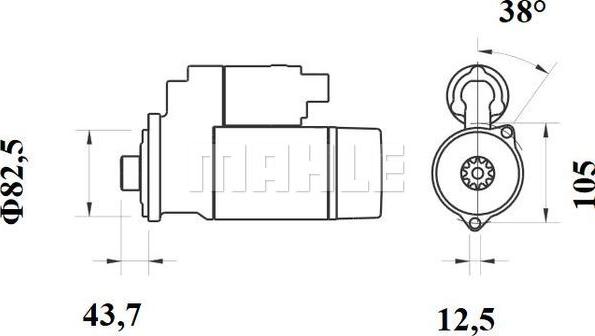 MAHLE MS 432 - Стартер unicars.by