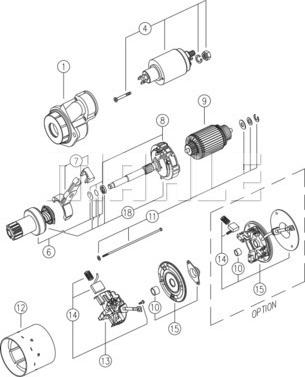 MAHLE MS 432 - Стартер unicars.by