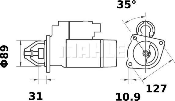 MAHLE MS 423 - Стартер unicars.by