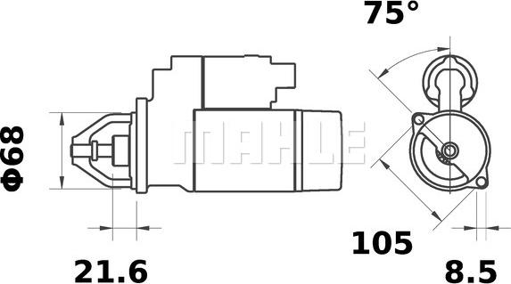 MAHLE MS 47 - Стартер unicars.by